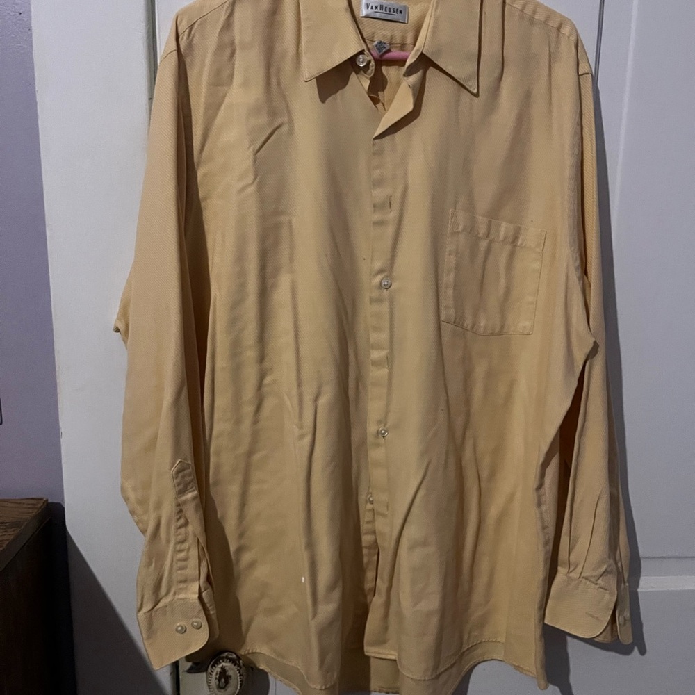 Van Heusen Light Yellow Dress Shirt
